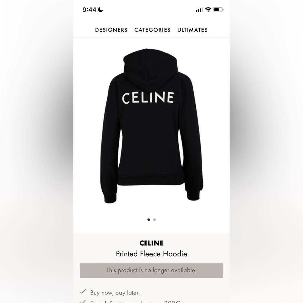 Celine printed fleece hoodie, slim fit